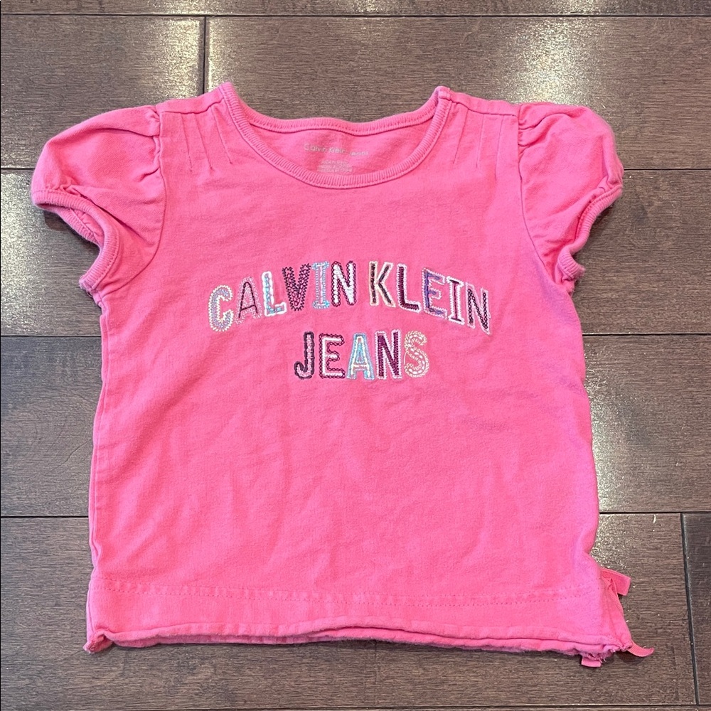 Calvin Klein Jeans Vibrant Pink Kids Tee
